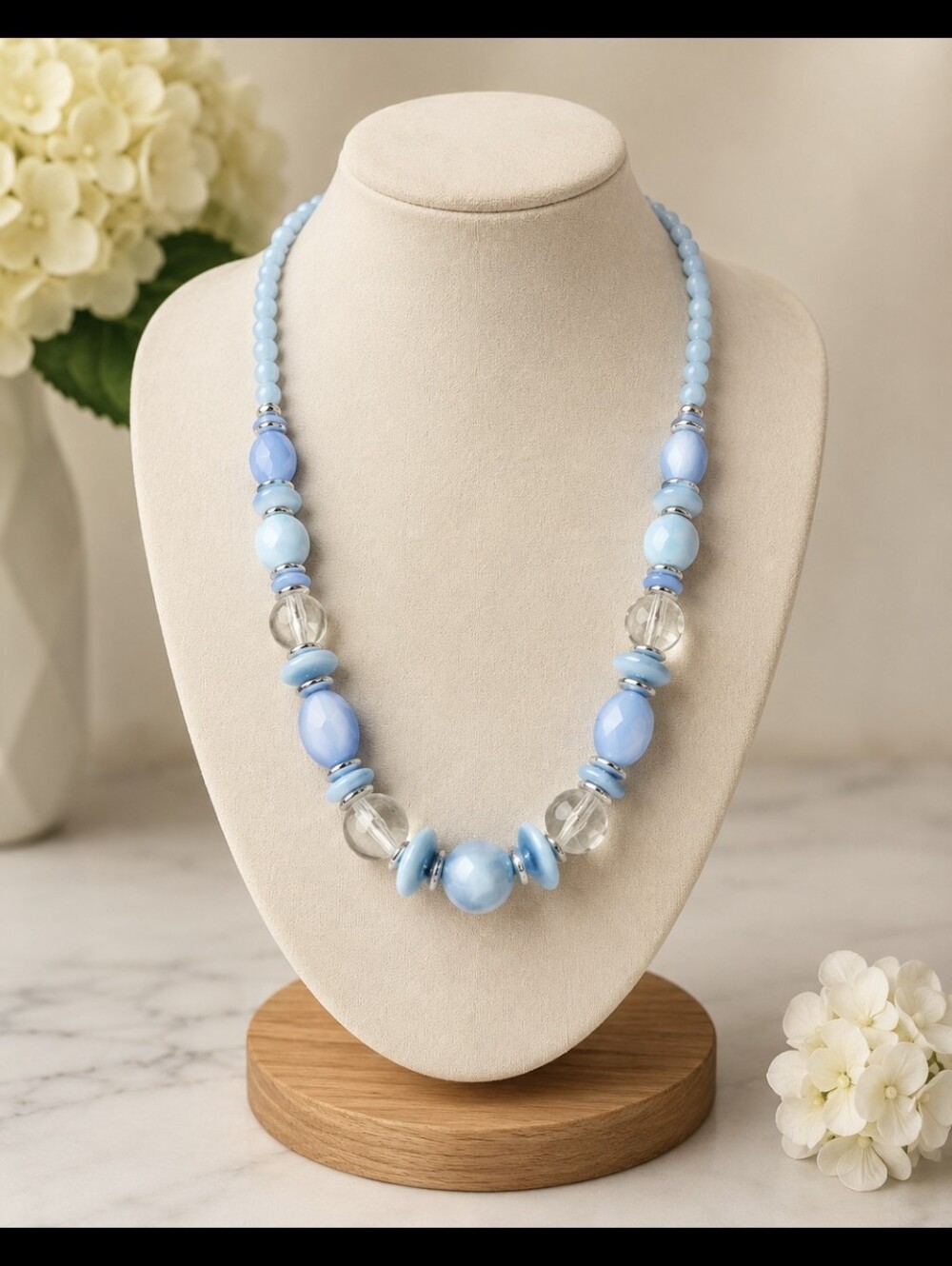 Baby blue  necklace